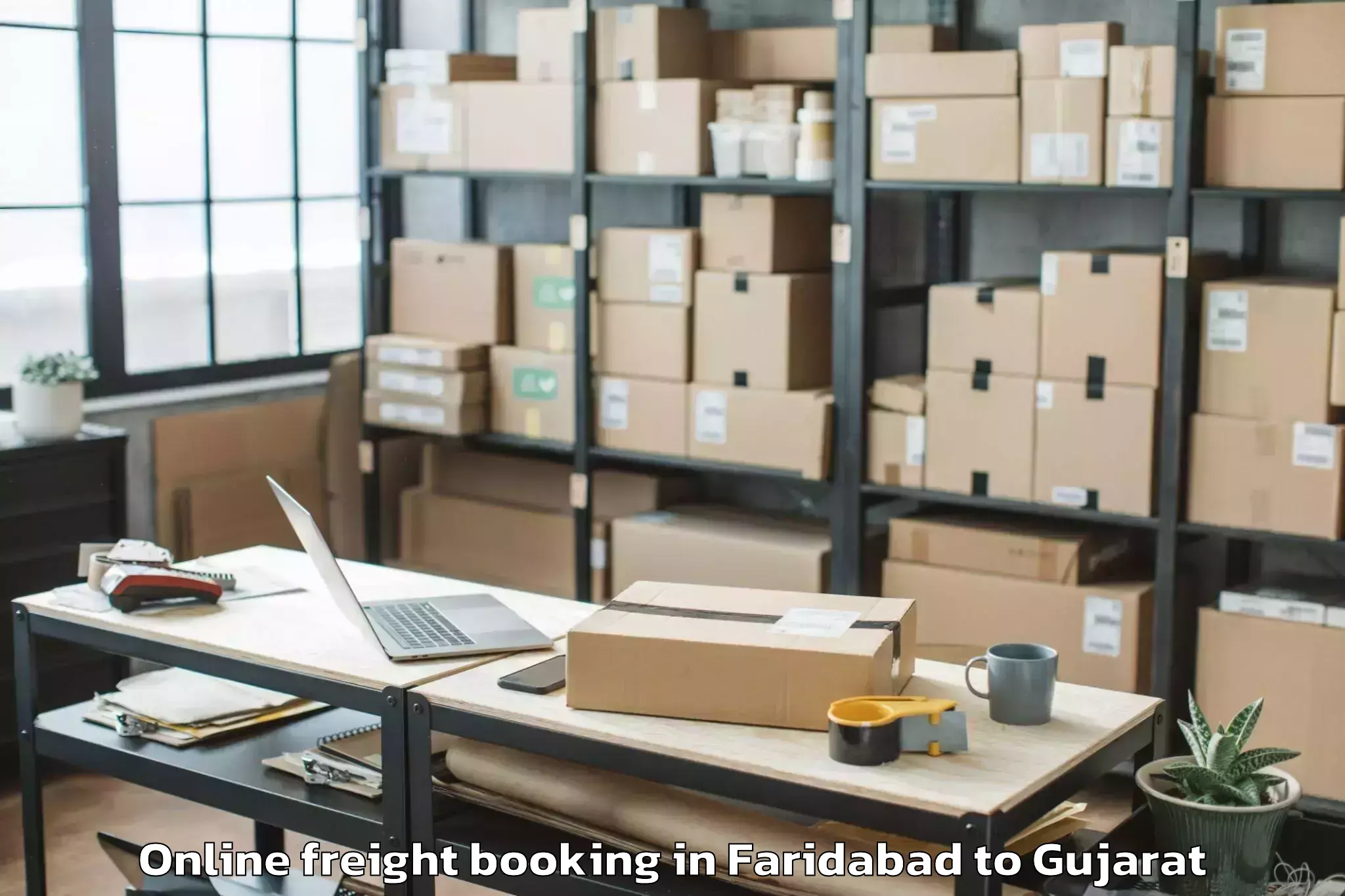 Professional Faridabad to Surat Airport Stv Online Freight Booking